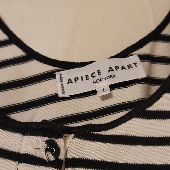 Apiece Apart Striped Sweater Tank Large - Picture 2 of 3